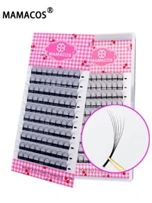 10 Rows Long Stem Russian Volume Eyelash Extension Premade Volume Fans Faux Mink Premium Lashes Supplies - D - View 2
