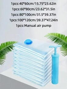 1/5pcs Extra Large Vacuum Storage Bag Set 40x60cm-100x120cm - Save Space, Air-Tight Compression, Dust And Moisture-Proof, Suitable For Clothes And Bedding,Suitable For Dormitories, Wardrobes And Moving(Hand Pump Styles Are Randomly Shipped) - Multicolor - View 11