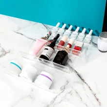 Juego de 4 piezas de estante para especias de gabinete y de mesa, 4 hojas de estante de almacenamiento de condimentos de acrílico, estante organizador de cajón de mesa de varios niveles de bricolaje, estantes de acrílico transparente de 3 mm de grosor, ideal para viajar al sol - Multicolor - Ver 5