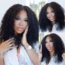 V Part Wig Human Hair No Leave Out 180 Density Human Hair Wigs For Women Afro Kinky Curly Vpart Wig V Shape Wigs