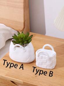 1pc Personalized Creative Handbag Planter, Resin Planter For Bedroom, Study Room, Window Display, TV Cabinet Decor, Home Decor, Resin Crafts, Desktop Decoration, Planter (Excluding Decorations)