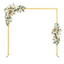 Soporte de arco de boda de 2*2m con base para bodas, fiestas y decoración de eventos (Amarillo), Recuerdos de fiesta, Decoración de habitación para la novia