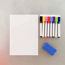 Refrigerator Sticker Set Whiteboard Stickers Magnetic Soft Whiteboard Small Size A5 Pink Refrigerator Magnet Large Size A3 A4 Erasable Leaving A Message Writing Board White Magnetic Stickers Magnetic Whiteboard Pen Eraser