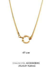 Verstelbare roestvrijstalen karabijnhaken, 10-18 mm ronde veersluiting, veelzijdige hangerconnectoren voor doe-het-zelf kettingen, armbanden, enkelbandjes, ook draagbaar als modieuze sieradenonderdelen, verguld, waterbestendig