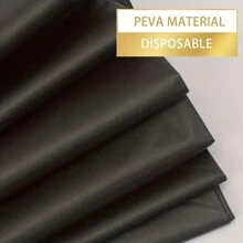 6 Pieces Elegant Disposable Black Tablecloth, Machine Woven, Perfect For Weddings, Bridal Showers, Birthdays, And General Gatherings. Easy To Clean Indoor Plastic Cover