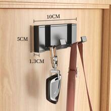 Gebohrte unsichtbare Haken, die an der Badezimmerwand aufgehängt werden können. Sie können auch als Kleiderbügel nach dem Durchgang durch die Tür verwendet werden, eignen sich zum Aufstellen auf der Veranda und können auch als faltbarer Mantelhaken im Schlafzimmer verwendet werden. - Verschiedenfarbig - Übersicht 16