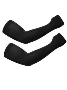 1 Pair Plus Size Ice Silk Arm Sleeves, Summer Outdoor Cycling Sun Protection UV Arm Cover Sleeves