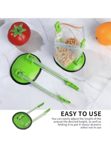 1/2/6pcs Baggy Rack Holder For Food Prep Bag/Plastic Bag Holder Stand, Meal Planning/Prep Bag Holders, Ideal Plastic Kitchen Gadget