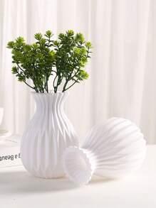 1 pieza Jarrón decorativo para interior y exterior, jarrón de flores de unicolor de plástico, macetero adecuado para flores frescas o secas, arreglo floral creativo para flores artificiales, irrompible, adecuado para jardín exterior, decoración del hogar, arreglo floral de tulipanes, flexible, excelente para jardín, sala de estar, cocina y balcón, bodas, fiestas, días festivos, regalo del Día de la Madre, decoración del hogar, jarrón, decoración central, decoración de mesa, decoración de ramas, regalo navideño