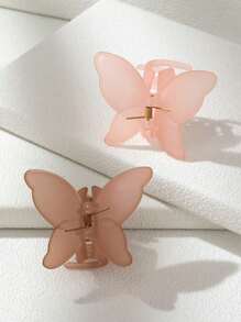 2pcs Butterfly Design Hair Claw Cute
