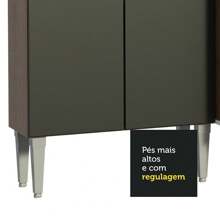 Madesa Emilly Modular Complete Integral Kitchen With Feet Color Brown/Black - Brown and Black - View 7