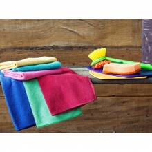 Kit até 10 Pano de Microfibra 35x55cm Limpa Carro Vidro Prato Pia Limpeza Flanela Multiuso