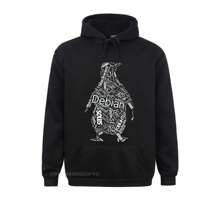 Linux Foss Community Hoodie Men Fedora Ubuntu Penguin Humorous Cotton Sweater Wholesale Camisas Hombre - Black - View 1