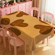 1 Piece Rectangle Waterproof Table Cloth With Four-Leaf Clover Print, Wipe-Clean Reusable Tablecloth Suitable For Outdoor Tables, Picnics, Camping, Dining Tables, Coffee Tables, Desks And Vanity - Ideal For Parties And Holidays