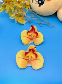 全新可拆卸时尚蝴蝶和亮面薄膜装饰，高品质优雅鞋夹 - 黃色 - 查看 7