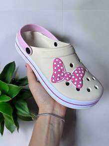 Women's Facheted Slipper Injected Bow Sandal Comfort Non-Slip Soft - White - View 2