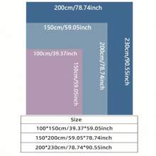 1pc Oversized Cooling Blanket Suitable For Hot Sleepers, Double-Sided Design Breathable Comfy Cooling Mat, Lightweight Soft Cool Quilt For Summer Sleep - Blue - View 3