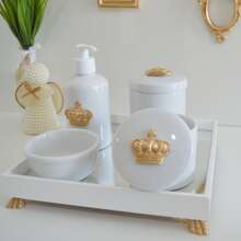 Baby Care Hygiene Kit Porcelain Boy Girl Children's Bedroom Modern Bathroom Countertop K014 Crown