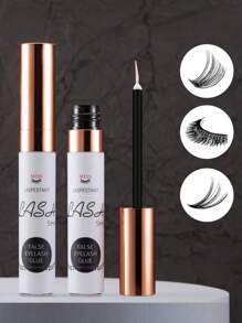 1 pieza de 6ml de pegamento de pestañas blanco transparente, con efecto obvio e invisible, natural y de larga duración, firme y no irritante, adecuado para principiantes en DIY de pestañas postizas, resistente al agua y al sudor, con fórmula de secado rápido. Apto para pestañas postizas y extensión de racimos de pestañas