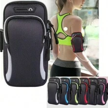 Universal 6.7'' Phone Armband Outdoor Waterproof Fitness Running Sports Arm Phone Holder With Headphone Jack Mobile Bag For Outdoor Hiking And Cycling Running Accessories - Multicolor - View 1