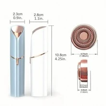 Facial Hair Removal For Women, Mini Hair Remover, Electric Razor Shaver Portable Bikini Epilator For Lips, Chin, Armpit, Peach Fuzz, Fingers, Neck, Cheek And USB Rechargeable (Gold &Red &White) - 白色 - 查看 3