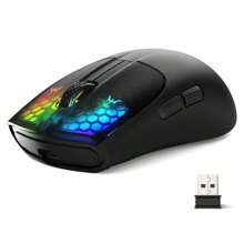 ATTACK SHARK X5 Wireless Gaming Mouse With 3 Mode PAW3212 Optical Sensor,Rechargeable Battery RGB Mice For PC Tablet Desktop - Multicolor - View 10