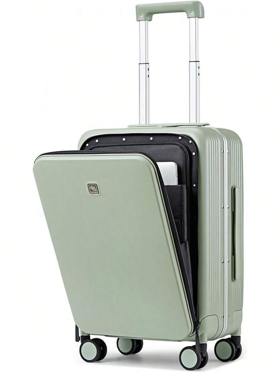 Hanke Grace Suitcases With Wheels Hardshell Carry On Luggage Airline Approved, 20 Inch Travel Suitcase Lightweight Tsa Luggage For Short Business Trips, Cuban Sand. - màu xanh lá - Xem 1