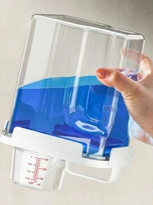 1pc 1100ml/1800ml/2300ml Transparent Detergent Liquid Refillable Container, Laundry Powder Storage Bottle With Measuring Cup - Clear - View 4