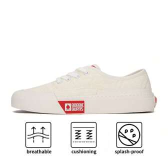BOBBIE BURNS Scarpe casual da donna bianche, sneaker basse leggere e confortevoli BBT22DAC01