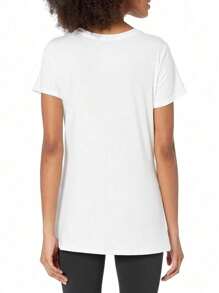 I Just Hope My Parlay Hit Sports Betting Football Tailgate T-Shirt, Oversized Short Sleeve Classic Heavy Cotton T Shirt Printed Graphic Tee Women's Casual Short-Sleeved Top - 白色 - 查看 2