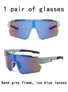 1 Pair Of Youth Outdoor Bicycle Windproof Glasses, Boys And Girls Cycling Fashion Decorative Glasses, Outdoor Sports Decorative Ordinary Glasses (With Glasses Case)