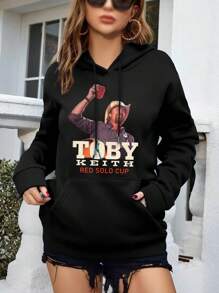 Toby Keith Red Solo Cup Women's Hoodie American Country Outlaw Music Retro Vintage Big Size Women Hoodie - Black - View 1