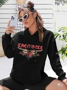 Taco Bell Big Size Women Hoodie Hoodies For Women Cinco De Mayo Taco Tuesday I Love Tacos!