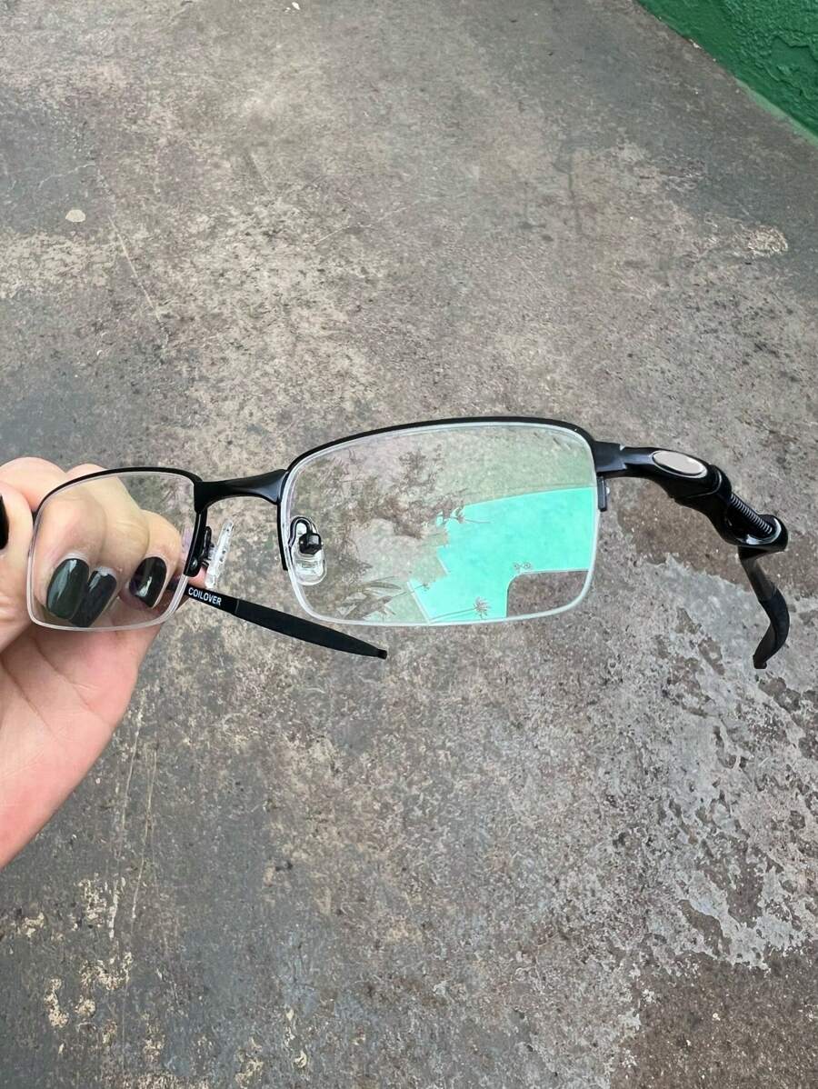 Men's Glasses Rest Frame Without Prescription Magnifying Spring Rest - Black - View 1