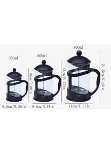 1 pieza Cafetera portátil, olla de prensa francesa con filtro de acero inoxidable y mango resistente al calor, disponible en volúmenes de 350ml/600ml/800ml, excelente para una taza de café por la mañana para empezar el día de vuelta a la escuela