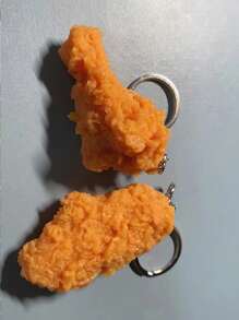 Llavero de accesorio con dije de bolas de pollo frito para bolsos, monedero, fiesta, Navidad, Día de San Valentín - un regalo ideal para adolescentes y estiloso