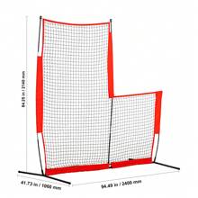 L&I Screen Baseball For Batting Cage 7x7&7x4 Ft Baseball & Softball Safety Screen Body Protector Portable Batting Screen With Carry Bag Wheels Ground Stakes Heavy Duty Pitching Net For Pitchers Protection - L 7x7 Ft - View 10