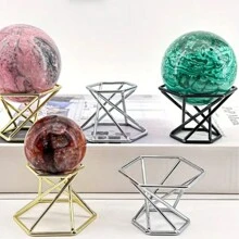 Bohemian-Stil Kristallkugel Ständer - Eleganter schwarzer, goldener und roségoldener Metallkugel-Displayständer, geeignet für Heim- und Bürodekoration, ein ideales Weihnachtsgeschenk, anmutige Heimdekoration, Heimdekoration, Raumdekoration Geschenke Geburtstag Abschluss Schuldekoration Schulüberraschung Studentenwohnheim Dekoration Schulanfang