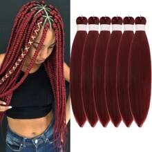 1/3/6 Packungen schwarze Flechthaar Vorstrekbare Knotless Kanekalon Box Zöpfe Haar zum Flechten, vorgestreckte lange gerade synthetische Flechthaarverlängerungen für Knotless Zöpfe