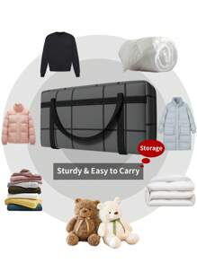 1pc Large Moving Bags With Zippers & Carrying Handles, Heavy-Duty Non-Woven Storage Container, Space Saving Moving Storage And Organization For Bedroom, Home, Closet, Wardrobe, Travel Accessories,Spacious & Portable Heavy-Duty Storage Bag With Zipper And Handles - Ideal For Home, Travel & Closet Organization Bag For School School Accessories School Stuff