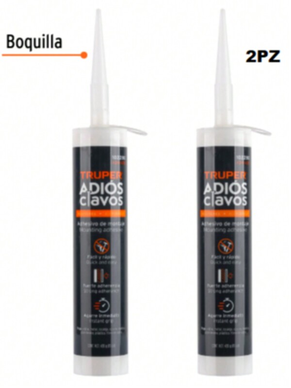 TRUPER 2 PX -Adhesivo de montaje Adiós clavos, 420 g, Truper