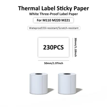 Impressora de Etiquetas M110 Papel Térmico Autoadesivo, Compatível com E210/P50/PT-260 Phomemo M110 M220 M200 Máquina para Código de Barras/Endereço/Logotipo/Negócios/Etiqueta para Casa