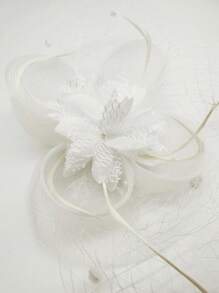 YBYR 1 Stück weißer Fascinatorhut 20er Jahre Pillbox Hut Teepartyhut Kentucky Derby Brautschmuck für Frauen Mini Hüte Kleine Hüte Mini Zylinder Mini Kappe