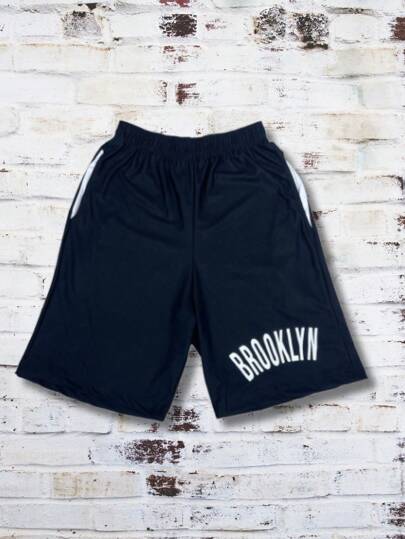 Short Estilo Basquete Treino Estampado com 2 Bolsos