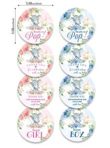 Stickers 2inch Gender Reveal Sticker Baby Shower And Mother To Be Labels Birthday Party Decorate Favor Ready To Pop Stickers, Favor Bag Fillers Party Gift Wrap Bag Label Decorations, Box Seal Sticker, Business Commodity Packaging Sealing Stickers, Gift Box Decor Bag Packaging Label, Sealing Decals, Party Favors, Birthday Decor - Shape - View 2