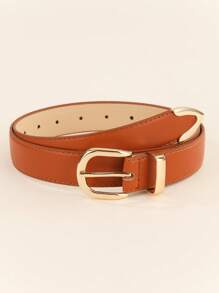 1 件女士金属扣简约百搭腰带，适合牛仔裤、连衣裙、休闲日常穿着 - 彩色 - 查看 7