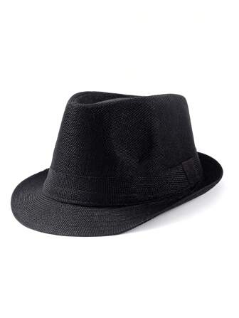 1pc Bohemian Retro Solid Color Polyester Jazz Hat, English Style Cap, Fashionable And Versatile For Daily Wear, Unisex