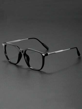 1 副男女通用方形透明时尚眼镜，适合日常佩戴，四季皆宜