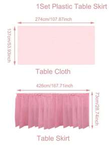 2pcs/Set Disposable Plastic Tablecloth Set, Rectangular Solid Color, Suitable For Wedding, Bridal Shower, Birthday, Buffet Party, Elegant Table Decoration, Holiday Party Supplies, Fits Various Event Themes