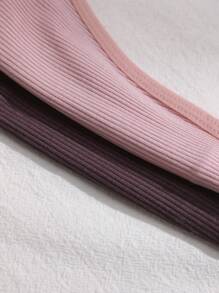 12pcs/Set Women Multicolor Ribbed Texture G-String Underwear - Multicolor - View 8